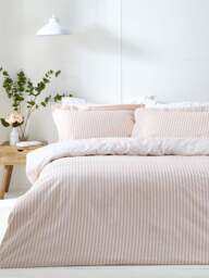 Yard Living Hebden Duvet Cover Set in Blush, Size Single - thumbnail 2