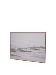 Libra Interiors Blurred Seascape Framed Canvas in Grey/Blue, Size 100x4x100 - thumbnail 2