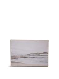 Libra Interiors Blurred Seascape Framed Canvas in Grey/Blue, Size 100x4x100 - thumbnail 1