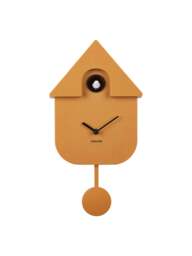 Present Time Modern Cuckoo Clock in Ochre Yellow - thumbnail 2