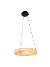 Barker and Stonehouse Alabaster Ring Pendant Light in Neutral, Size 59cm - thumbnail 1