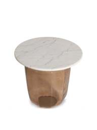 Barker and Stonehouse Rossi Marble And Glass Coffee Table Large in White - thumbnail 2