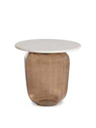 Barker and Stonehouse Rossi Marble And Glass Coffee Table Large in White