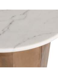 Barker and Stonehouse Rossi Marble And Glass Coffee Table Large in White - thumbnail 3