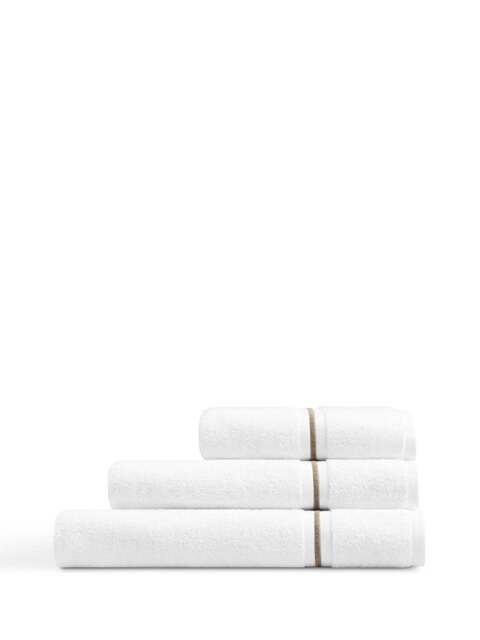 Fenwick at Home Claygate Towel Collection Truffle in White/Truffle, Cotton, Size Sheet - image 1