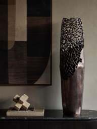 Libra Interiors Apo Coral Raw Bronze Small Vase Bronze - thumbnail 2