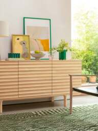 Heal's Oleander Wide Sideboard in Natural, Wood/Metal - thumbnail 2