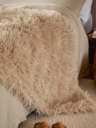 Furn. Rowan Soft-Touch Throw in Natural - thumbnail 2