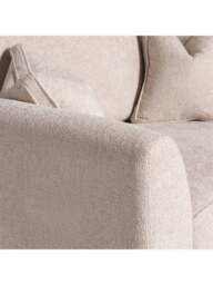 Barker and Stonehouse Harrington Fabric Snuggle Chair in Neutral - thumbnail 5