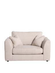 Barker and Stonehouse Harrington Fabric Snuggle Chair in Neutral - thumbnail 2