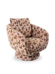 Barker and Stonehouse Francois Swivel Chair in Brown