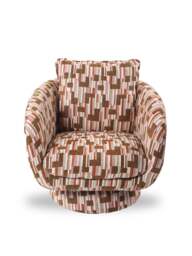 Barker and Stonehouse Francois Swivel Chair in Brown - thumbnail 3