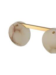 Heal's Ebro Alabaster Long 5 Light Pendant Brushed Gold in White - thumbnail 4
