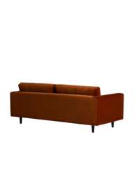 Barker and Stonehouse Hemingway Burnt Velvet 3 Seater Sofa in Orange - thumbnail 3