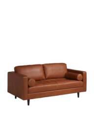 Barker and Stonehouse Hemingway Large 2 Seater Sofa in Brown, Leather - thumbnail 2