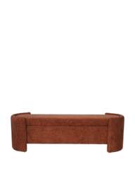 Libra Interiors Waverley Upholstered Storage Bench Terracotta in Orange, Size 48x160x49 - thumbnail 3