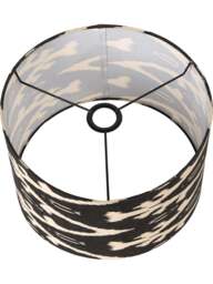Pacific Lifestyle Ikat Cylinder Lamp Shade in black, Size 40cm - thumbnail 3
