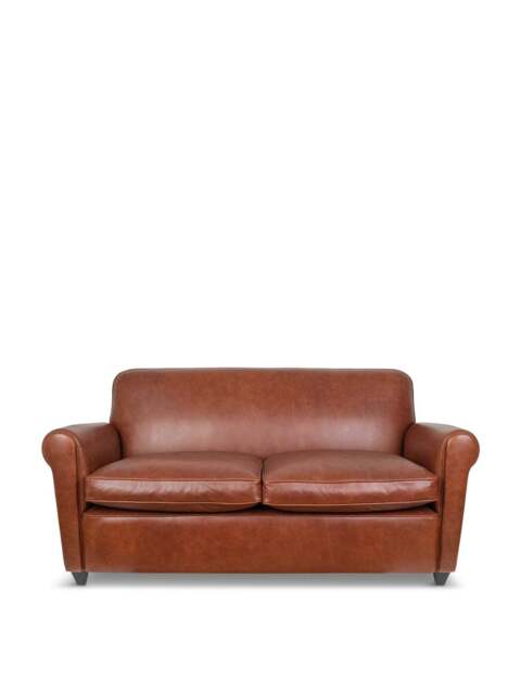 Heal's Heal’s Barrington Ii 2-Seater Sofa in Tan, Leather, Size 160x78x70