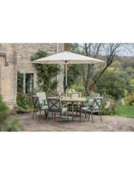 Bramblecrest Wisley 6-Seater Garden Dining Set in sage - thumbnail 2
