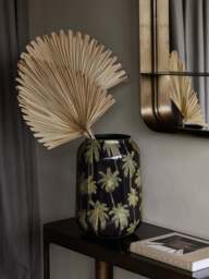 Libra Interiors Palm Vase Small Black - thumbnail 3