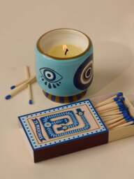 Designworks Incense & Smoke Eye Ceramic Candle - thumbnail 4