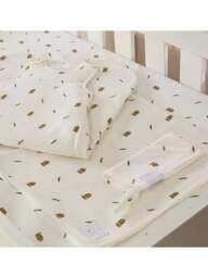 Silver Cross Cot Bed Starter Bedding Bundle in Bunny Print, Silver - thumbnail 3
