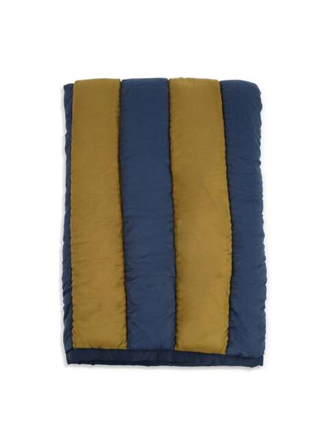 Heal's Stripe Quilt Navy Olive Large in Green, Cotton - image 1