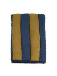 Heal's Stripe Quilt Navy Olive Large in Green, Cotton - thumbnail 1