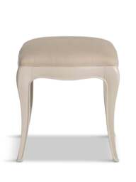 Barker and Stonehouse Calista Off Wooden Stool With Fabric Seat in White - thumbnail 3