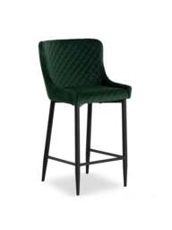 Barker and Stonehouse Rivington Velvet Counter Stool in Green - thumbnail 1