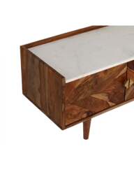 Barker and Stonehouse Vida Marble And Wood Tv Unit in Neutral - thumbnail 3