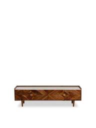 Barker and Stonehouse Vida Marble And Wood Tv Unit in Neutral