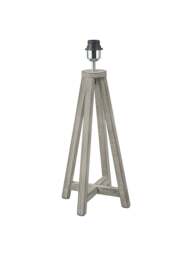 Pacific Lifestyle Whitby Wash Wood Tapered 4 Post Table Lamp Base in grey, Linen - thumbnail 3