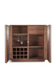 Heal's Verona Wine Bar Walnut in Brown, Size 105x51x105 - thumbnail 4