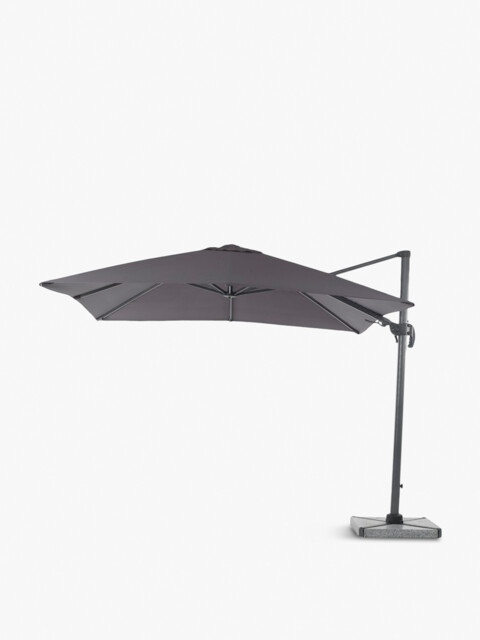 Bramblecrest Truro Square Cantilever Parasol with LED Light & Cover