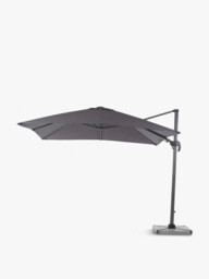 Bramblecrest Truro Square Cantilever Parasol with LED Light & Cover - thumbnail 1