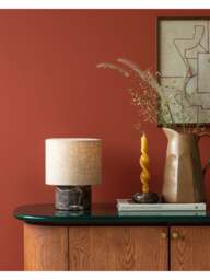 Heal's Colonna Marble Complete Table Lamp Cocoa Small in Brown, Size 20x25x25 - thumbnail 3