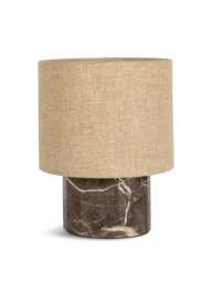 Heal's Colonna Marble Complete Table Lamp Cocoa Small in Brown, Size 20x25x25 - thumbnail 1