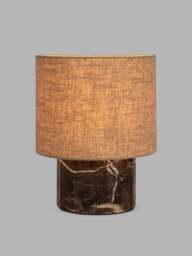 Heal's Colonna Marble Complete Table Lamp Cocoa Small in Brown, Size 20x25x25 - thumbnail 2