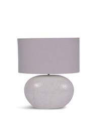 Libra Interiors Oviedo Terracotta Table Lamp in White, Size 44x21x53 - thumbnail 1