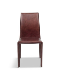 Heal's Byron Pair of Dining Chairs Dark Brown Leather - Size 47x51x93