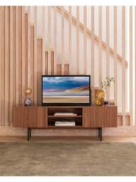 Heal's Riga Av Unit Grey in Walnut/Grey, Ceramic, Size 50x150x44 - thumbnail 5