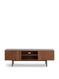 Heal's Riga Av Unit Grey in Walnut/Grey, Ceramic, Size 50x150x44 - thumbnail 1