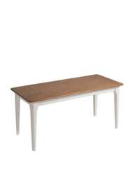 Barker and Stonehouse Mara Small Wood Dining Table And 4 Side Chairs in White, Size 165Cm - thumbnail 4