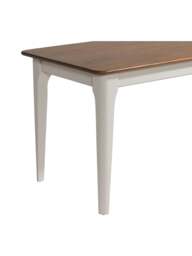 Barker and Stonehouse Mara Small Wood Dining Table And 4 Side Chairs in White, Size 165Cm - thumbnail 5