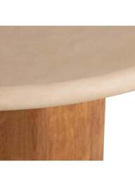 Barker and Stonehouse Panama Faux Stone Round Dining Table in Brown - thumbnail 2