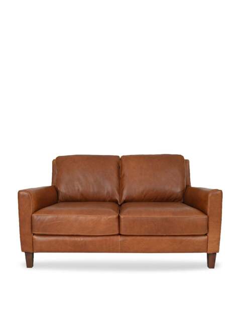 Barker and Stonehouse Albard 2 Seater Sofa in Brown, Leather