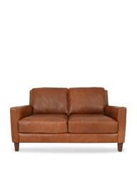 Barker and Stonehouse Albard 2 Seater Sofa in Brown, Leather