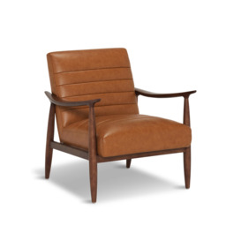 Barker and Stonehouse Hockney Brown Leather Armchair - thumbnail 1