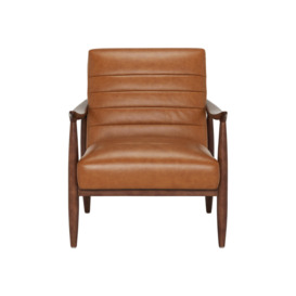 Barker and Stonehouse Hockney Brown Leather Armchair - thumbnail 2